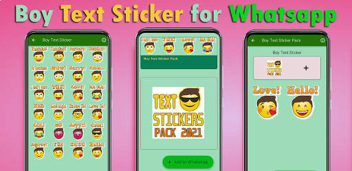 Boy Text Sticker for Whatsapp Chat & WAStickers screenshot 2