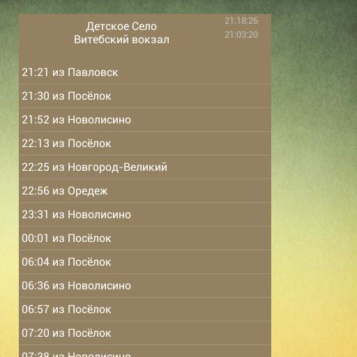 Расписание электричек (виджет) 4.1