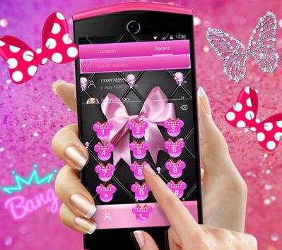 Pink Black Minny Bowknot Theme screenshot 6