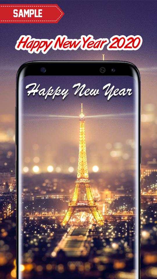 New Year 2020 Wallpaper (Eiffel) screenshot 2