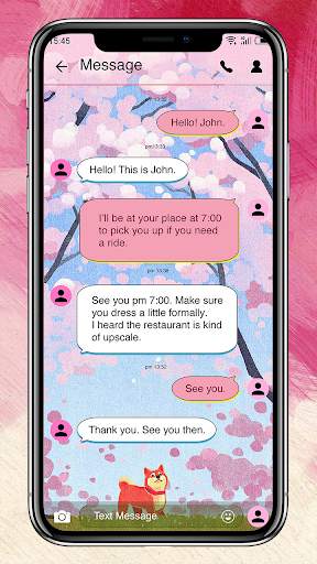 Pink Dream - Free, customize Messenger & SMS theme screenshot 3