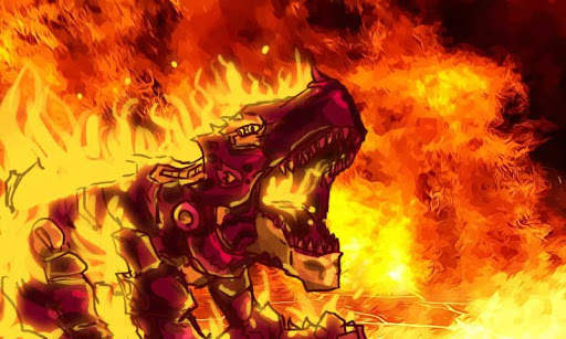 Fire Tyrannosaurus - Dino Robot : Dinosaur Game screenshot 1
