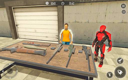 Flying Robot Rope Hero-Army Robot Hero Game screenshot 11