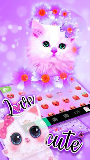 Cute Cats  Theme Keyboard screenshot 1