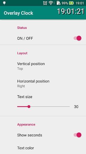 Overlay Clock screenshot 1