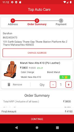 TopAutoCare (Online Car Seat Cover Booking App) screenshot 6