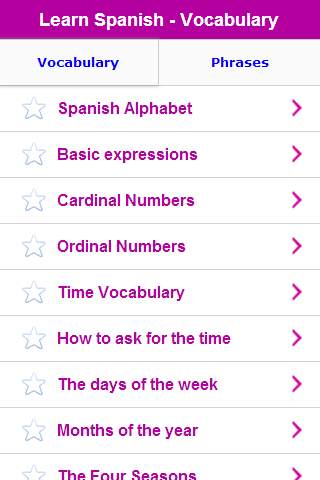 Learn Spanish screenshot 1
