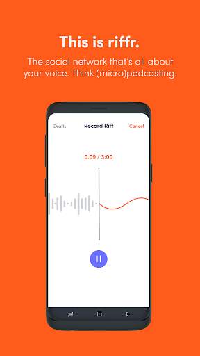 riffr - social (micro) podcasting screenshot 1