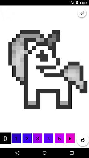 Coloring by numbers unicorns pixel screenshot 3