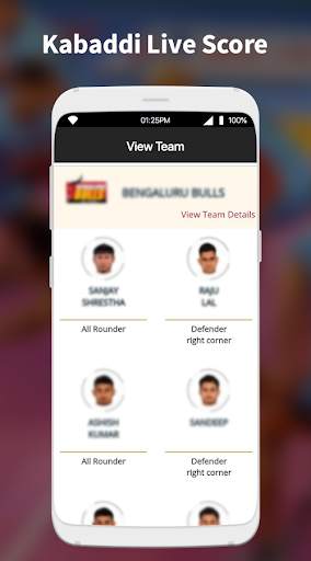 Kabaddi Live Score -Live Match screenshot 1