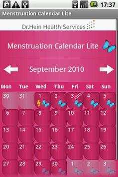 Menstruation Calendar Lite screenshot 1