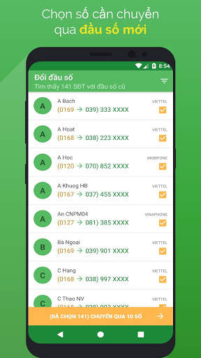 Chuyển đổi đầu số - đầu số mới screenshot 3