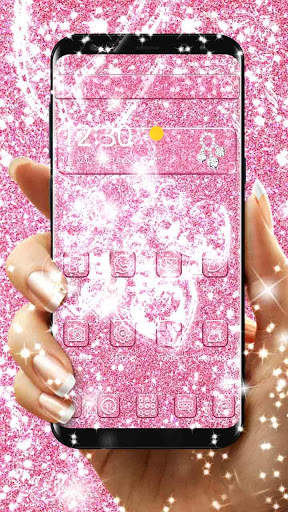 Pink Diamond Glitter Theme screenshot 1