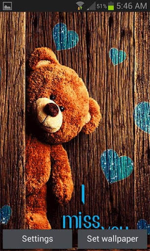 Brown Teddy Live Wallpaper screenshot 1