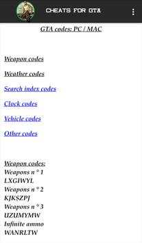 Cheats For GTA   Solutions screenshot 7