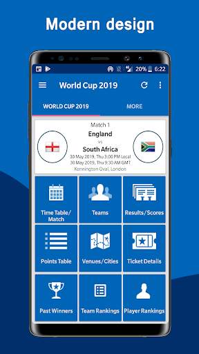 Cricket Cup 2019 Time Table Schedule Live Score screenshot 1