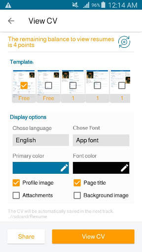 Resume - CV Editor screenshot 1
