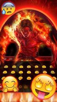 Flaming Fire Battle Keyboard Theme screenshot 3