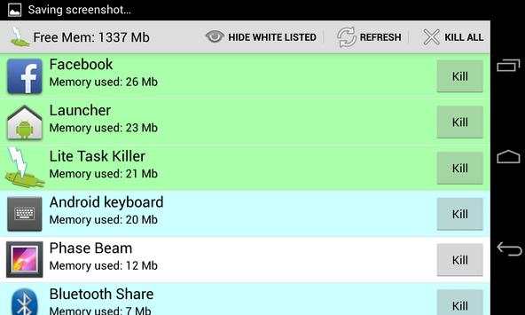 Lite Task Killer screenshot 2