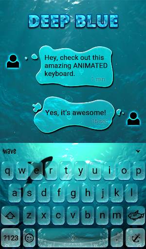 Deep Blue Keyboard Wallpaper screenshot 4