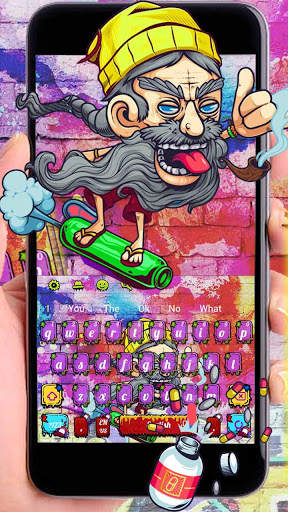 Colourful Graffiti Keyboard Theme screenshot 2