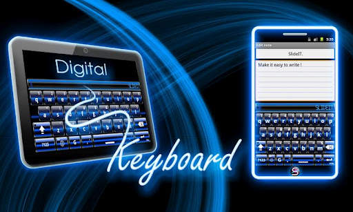 SlideIT Blue Digital Skin screenshot 1