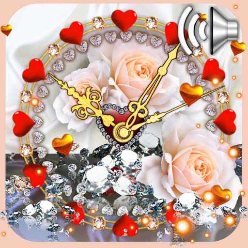 Diamonds Valentines Day Clock 1.8