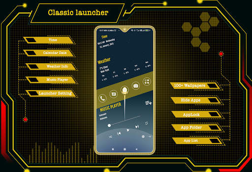 Classic launcher - App lock screenshot 1