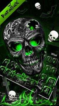 Green Zombie Skull Parallax keyboard screenshot 3