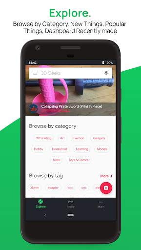 3D Geeks 🤓: Thingiverse Browser for 3D Printing screenshot 1