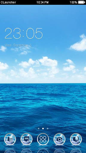 Blue Water Theme C Launcher screenshot 1