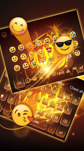 Gold Allah Keyboard Theme screenshot 3