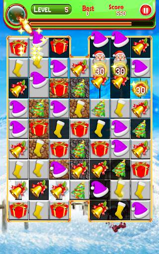Match 3 Puzzle Christmas Games - Santa Bell Trees screenshot 2