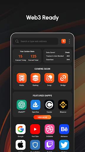 Carbon: Navigateur Ultra Rapid screenshot 3
