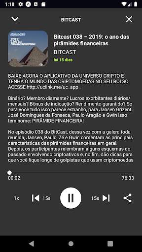 Cotação Bitcoin e Notícias de Criptomoedas por UC screenshot 8