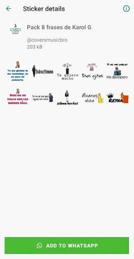 Stickers de Karol G para WhatSapp - WAStickers screenshot 6