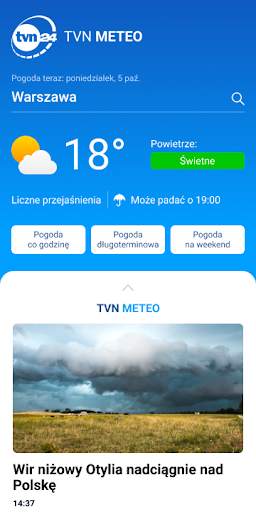 Pogoda TVN Meteo स्क्रीनशॉट 1
