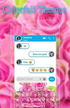 Pink Rose Keyboard Theme screenshot 1