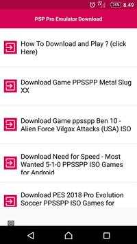 Pro PSP and Game Download 2 تصوير الشاشة