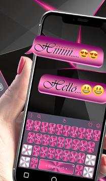 Silver Pink Metal Keyboard Theme screenshot 4