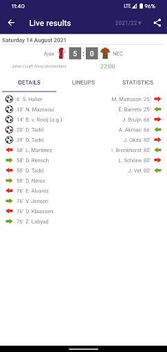 Live Scores for Eredivisie screenshot 3