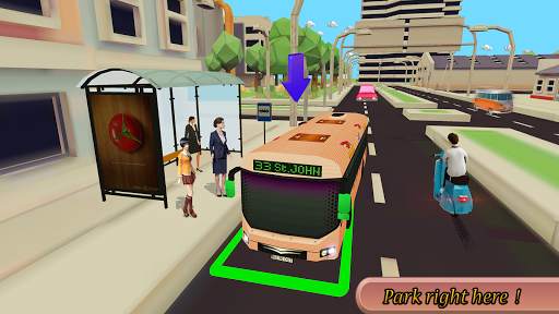 City Toon Bus Driving Game 2019 - bus simulator screenshot 2