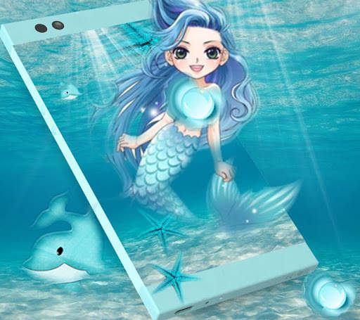 Cute Mermaid Live Wallpaper Theme screenshot 1