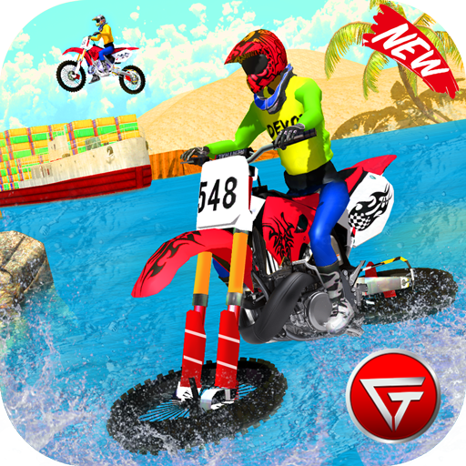 Beach Water Surfer Dirt Bike: Free Racing Games 3D icon