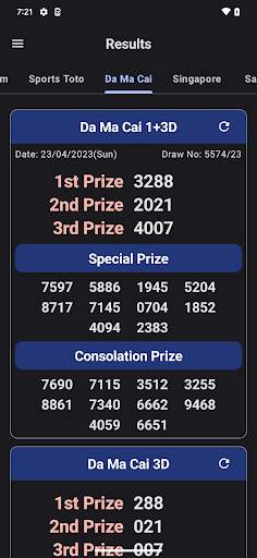 Anini 4D-Fast Live 4D Results screenshot 2