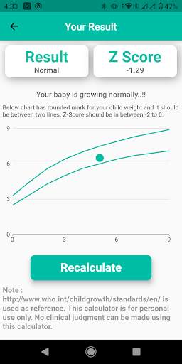 Baby Weight Calculator screenshot 2