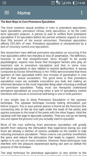 Premature Ejaculation : Information and Tips screenshot 8