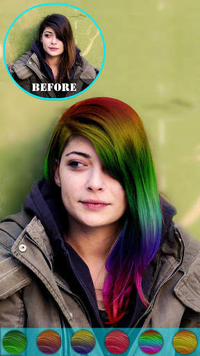 Cabina di cambia colore dei capelli screenshot 3