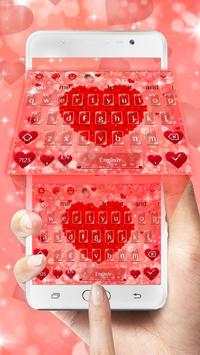 Red Love Heart Keyboard screenshot 1