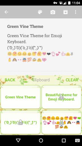 Green Vine Emoji Keyboard Skin screenshot 4